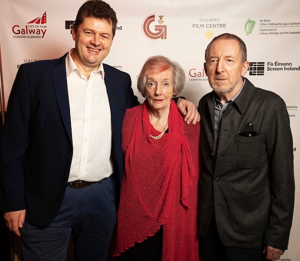 A special industry event in Galway celebrated 2 key anniversaries in film in the city, the fifth year of UNESCO City of Film and the 30th anniversary of Galway Film Centre. Alan Duggan Galway Film Centre Lelia Doolan and Film Director Joe Comerford. Photo:Andrew Downes, xposure