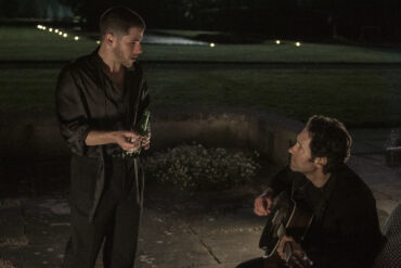 Nick Jonas as Danny and Paul Rudd as Rick in Power Ballad. Photo Credit: David Cleary