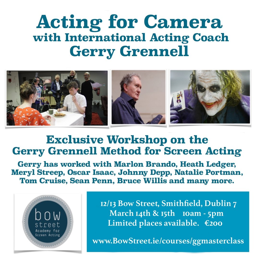 Acting Masterclass with Gerry Grennell at Bow Street