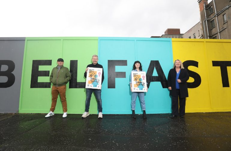 Film Director, Tony Devlin; Star of Ballywalter, Patrick Kielty; Belfast Film Festival Programmer, Rose Baker and Director of Belfast Film Festival, Michelle Devlin.
