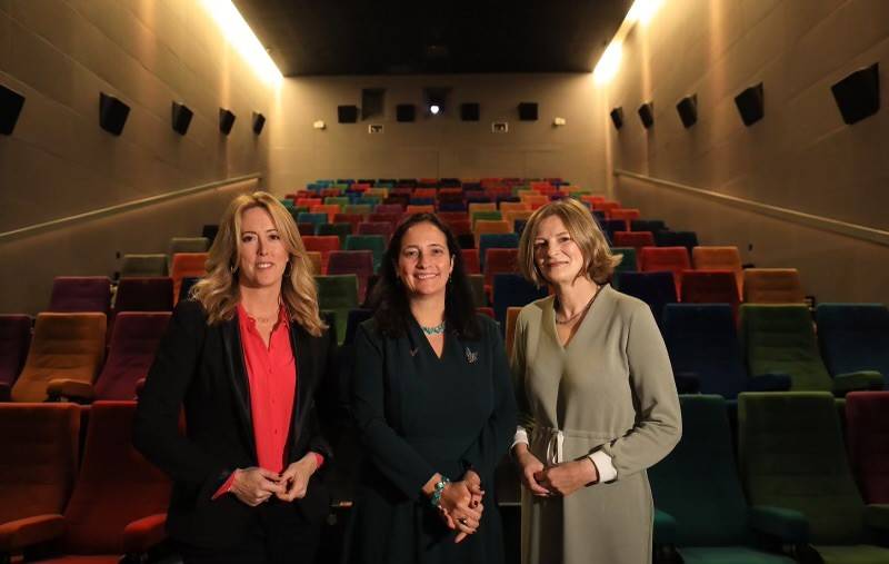 Screen Ireland Chief Executive Desiree Finnegan, Minister Catherine Martin TD and Screen Ireland Board Chair Susan Bergin