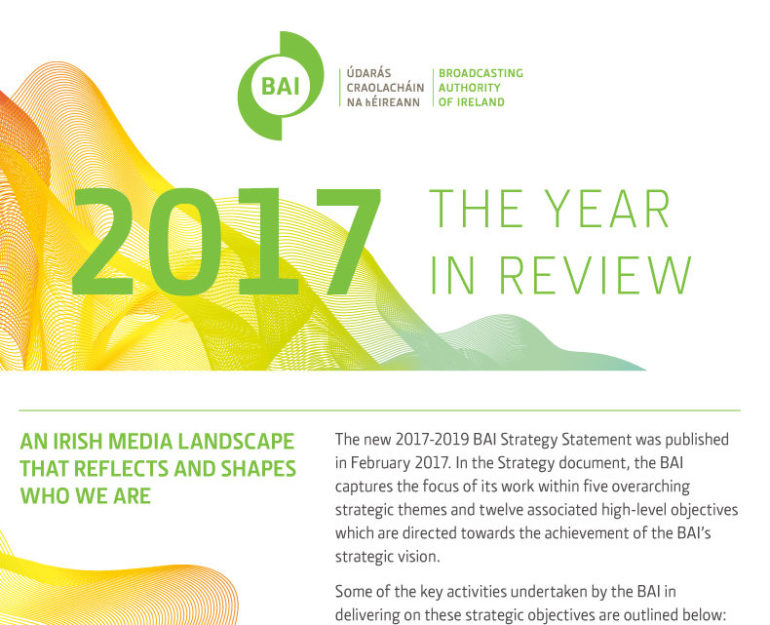 Broadcasting Authority of Ireland’s review of 2017