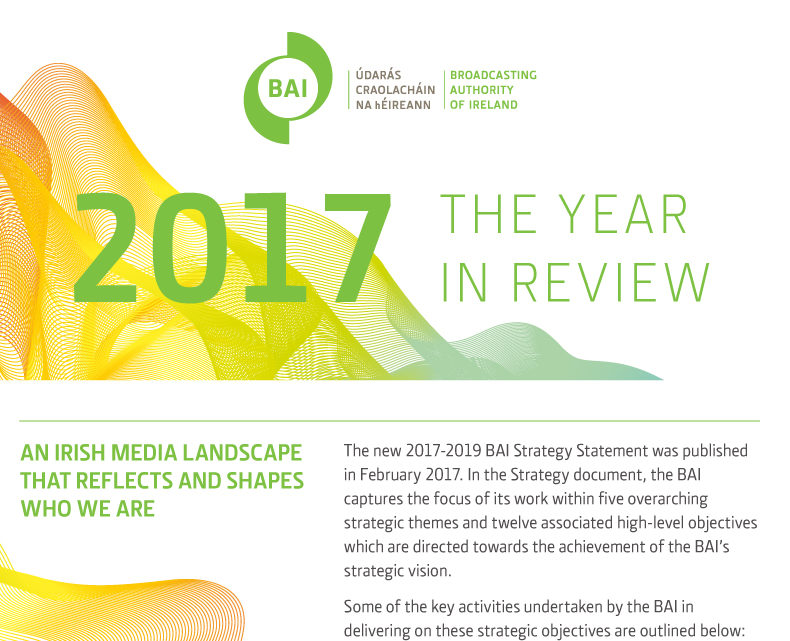 Broadcasting Authority of Ireland’s review of 2017