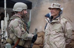 Clint Eastwood and Bradley Cooper on the set of AMERICAN SNIPER