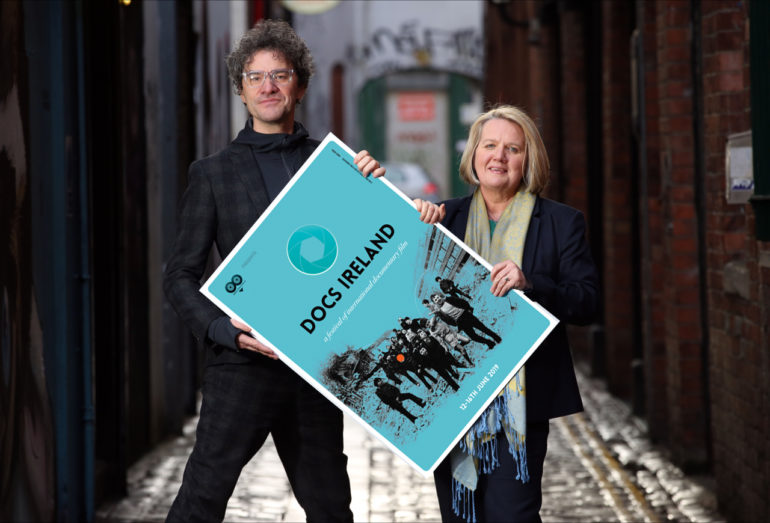 Chair of Docs Ireland, Mark Cousins and Director of Docs Ireland, Michele Devlin launch the new Docs Ireland programme. Press Eye/Darren Kidd