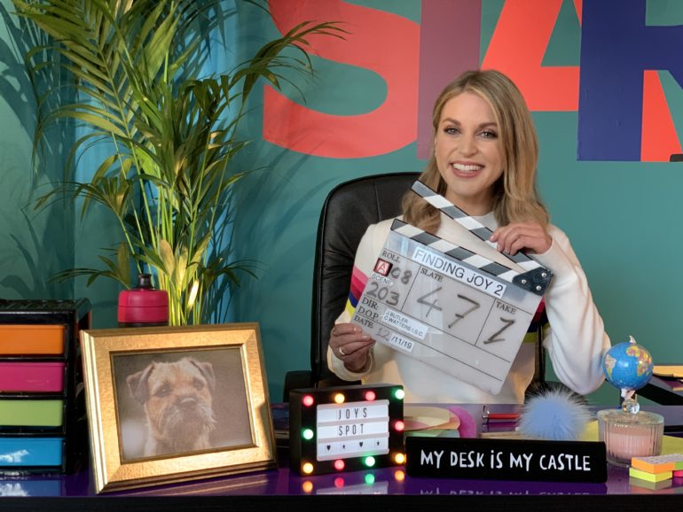 Amy Huberman on set of Finding Joy Series 2