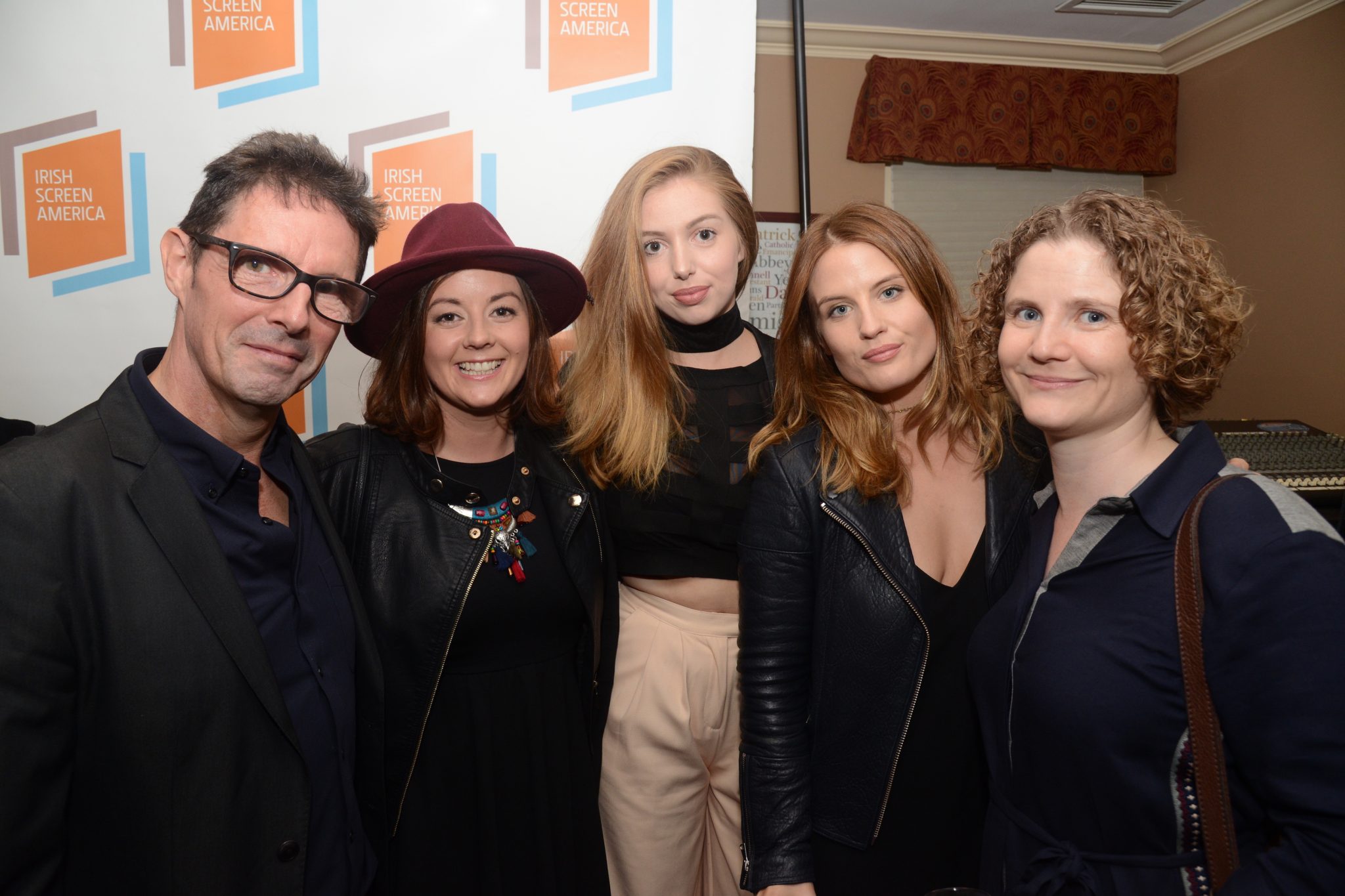 L to R: ISA Director Niall McKay with cast and crew of Can’t Cope Won’t Cope - director Cathy Brady, star Seana Kerslake, star Nika McGuigan, producer Ailish McElmeel