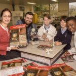 Exploring the Science of Cinema at The Bish this week, students helped the JFF launch this year’s programme. (L-R) Annette Maye, Gar O’Brien, Richard Iredale, Fergus Foley and Temyifade Adedeji.