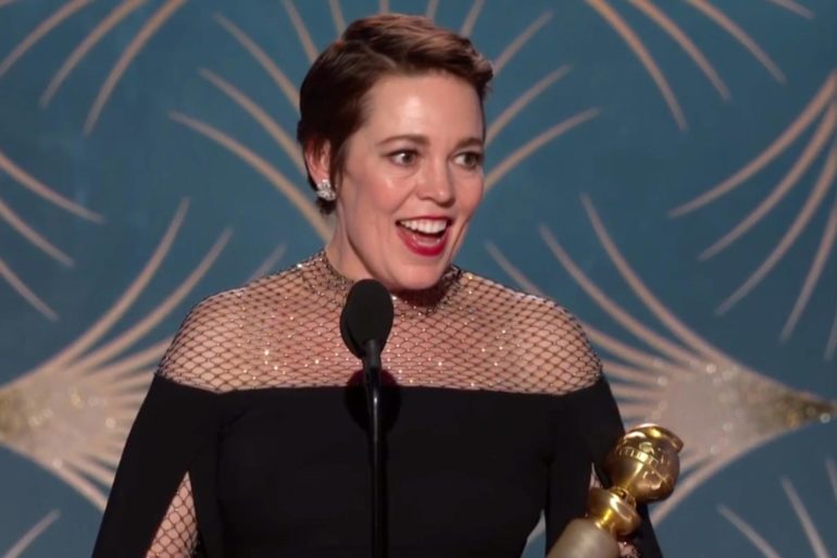 Olivia Colman wins for The Favourite at the Golden Globes