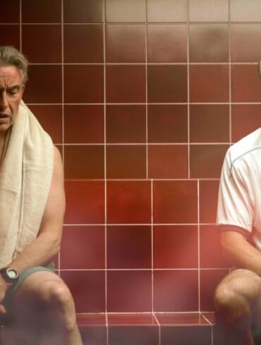 Steve Coogan as Mick McCarthy and Eanna Hardwicke as Roy Keane in SAIPAN