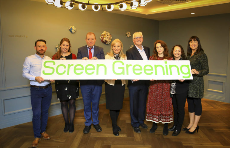 Steven Davenport (Inward production Manager) Monica Doyle (BAI) Pat Brereton (DCU), Eileen Duggan (RTE, Sustainability and Environment Services) John Gormley (Chairperson Screen Producers Ireland) Kelly Campbell, Aine NiChaoindealbhain (Virigin Media Television, Director of Operations) and Laura Ni Cheallaigh (Commissioner Editor TG4) Karen Morgan 09/10/2019