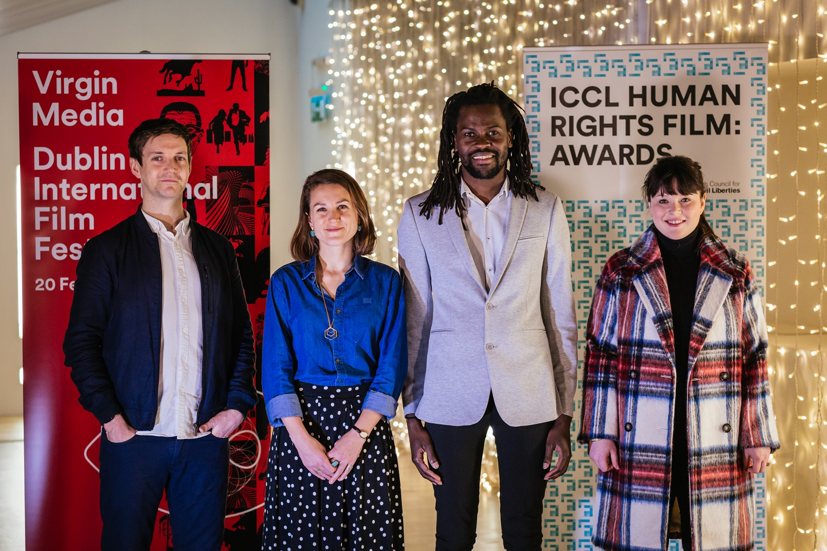 Virgin Media DIFF Dublin Human Rights Film Award 3 - Emmet Kirwan, Sorcha Pollack, Bulelani Mfaco and Aoife Kelleher